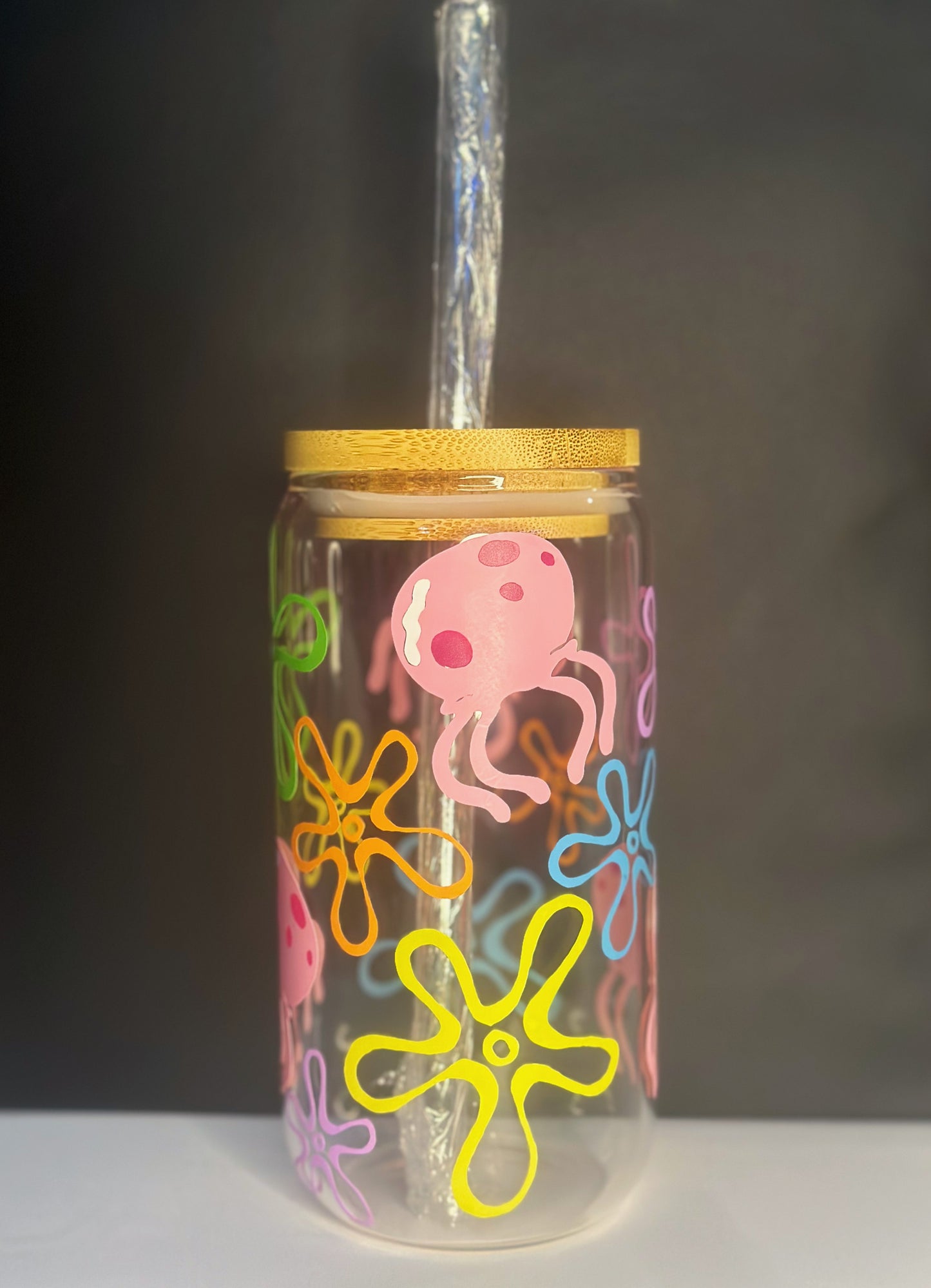 Spongebob bamboo glass cup
