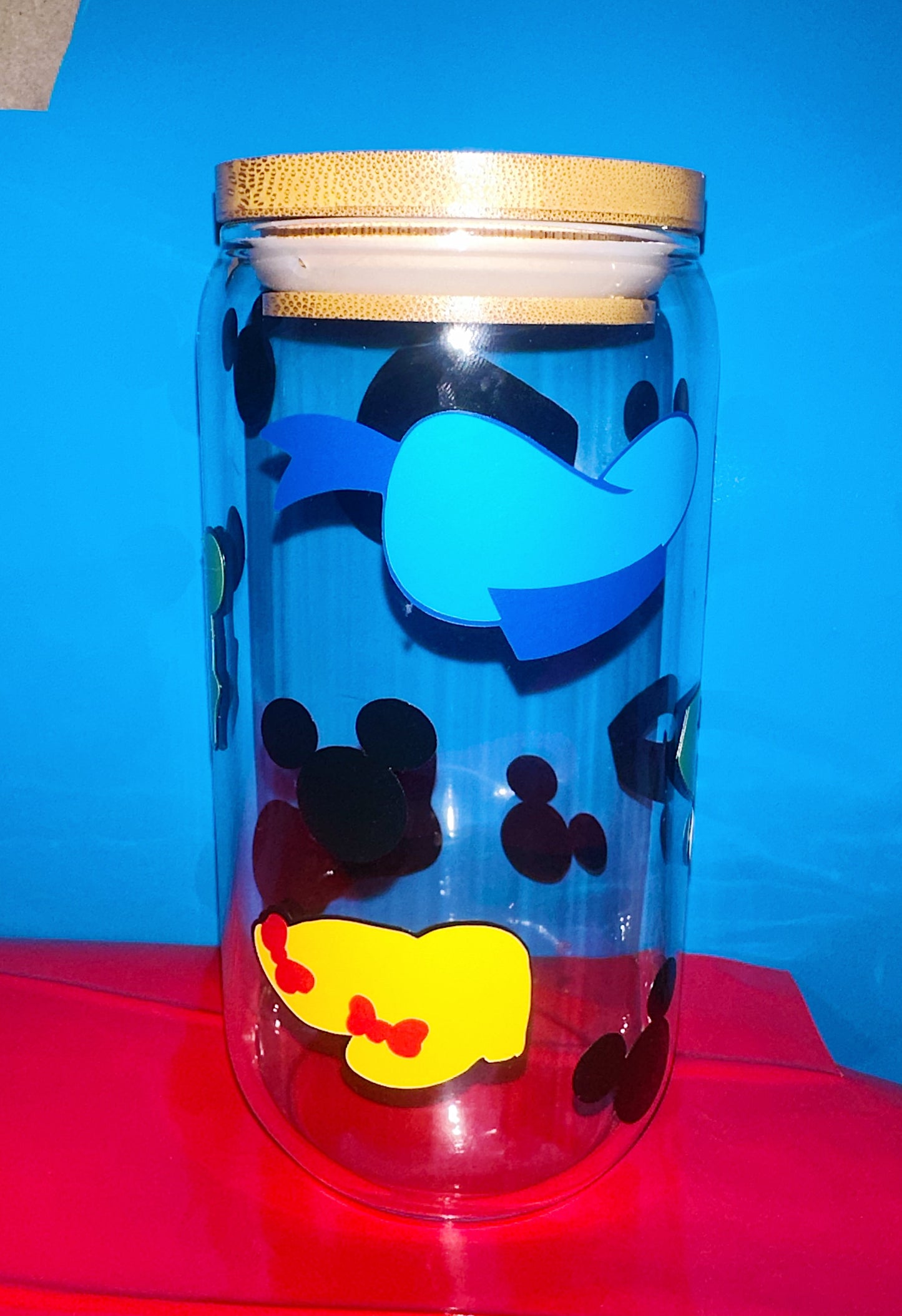 Disney bamboo glass cup