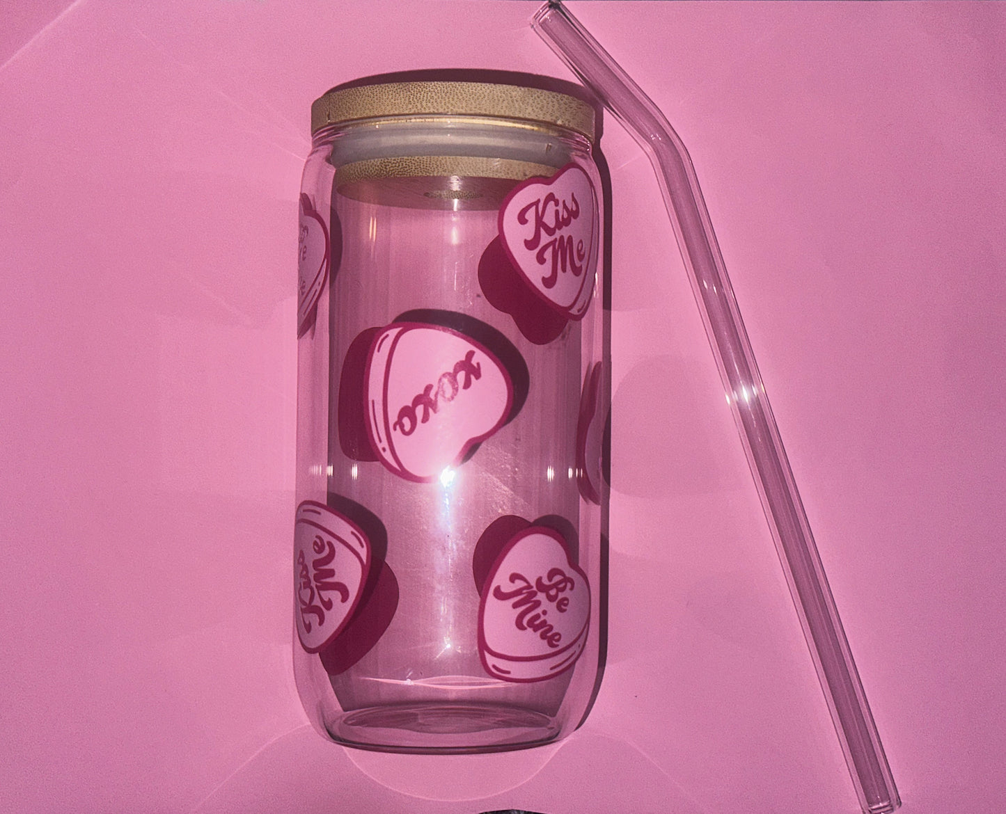 Valentines - Candy Hearts-Bamboo Cup